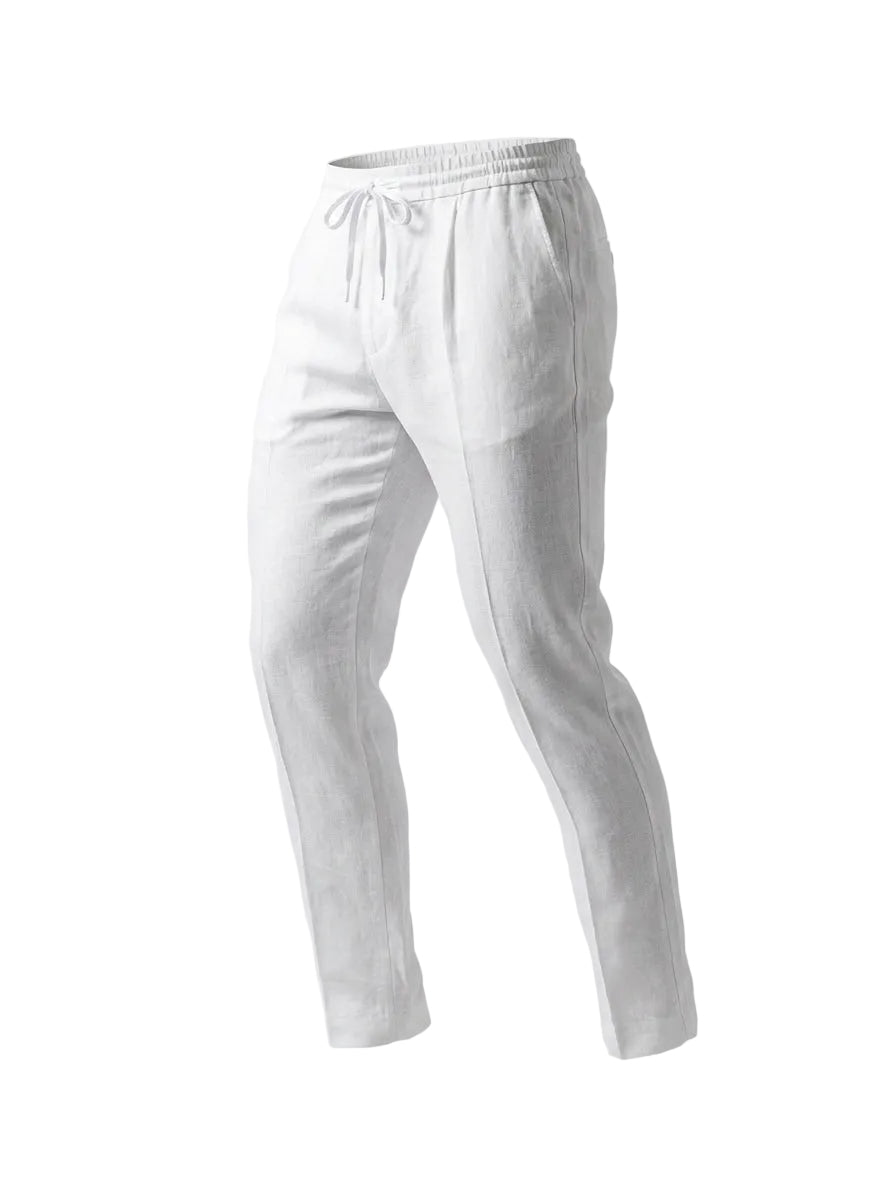 Pure Linen Drawstring Trousers