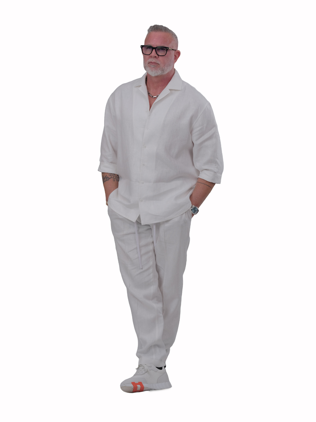 Pure Linen Drawstring Trousers