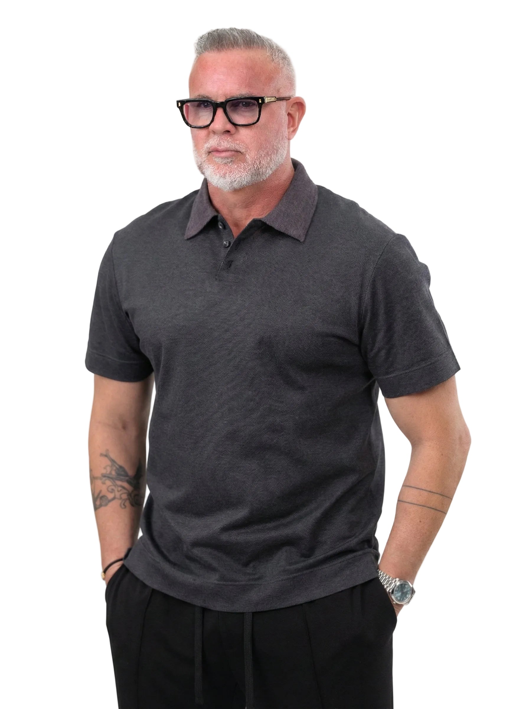 Graphite Honeycomb Polo